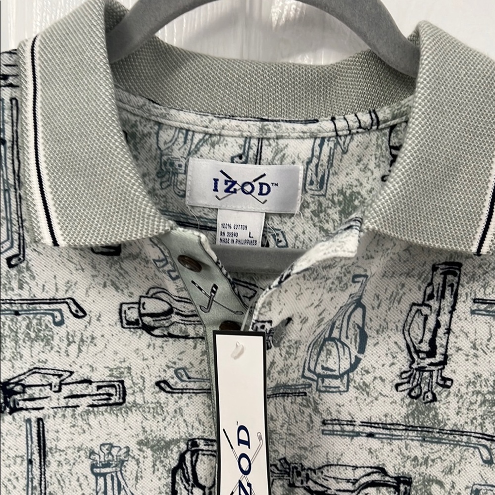 Izod Naples Men's Golf Shirt - NWT - Size L - Picture 2 of 8